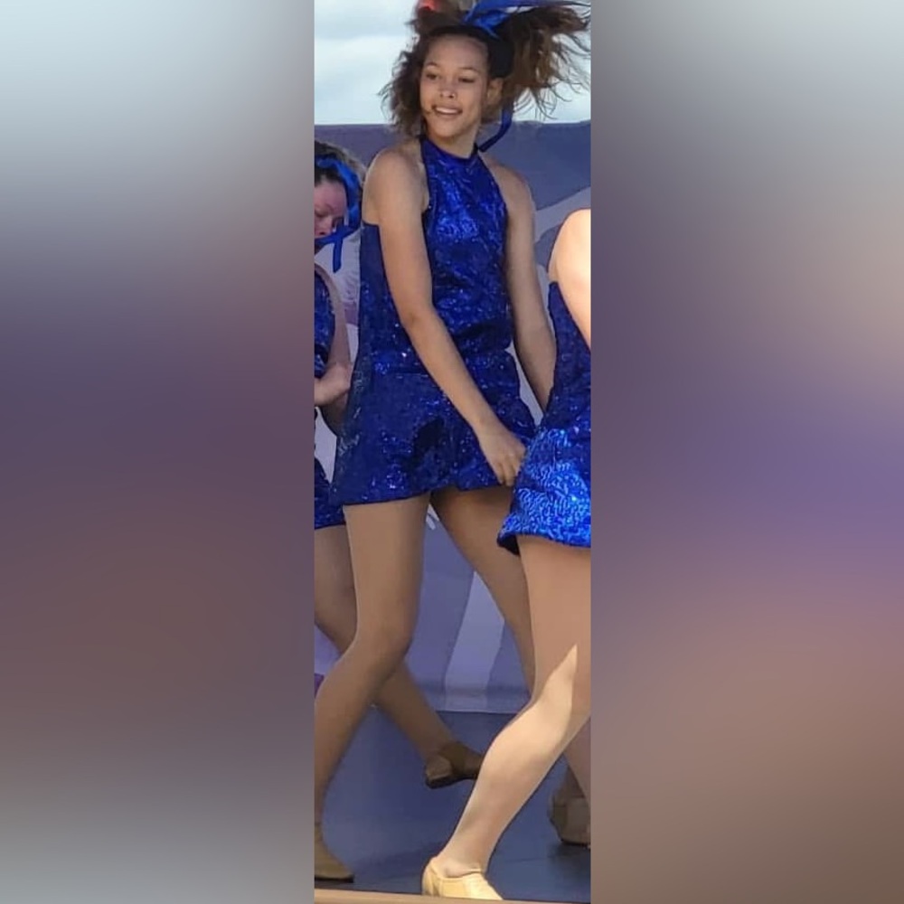 Elegant Blue Women's Dance Dress - Picture 8 of 8